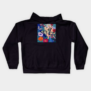 Fluttering in the garden Kids Hoodie